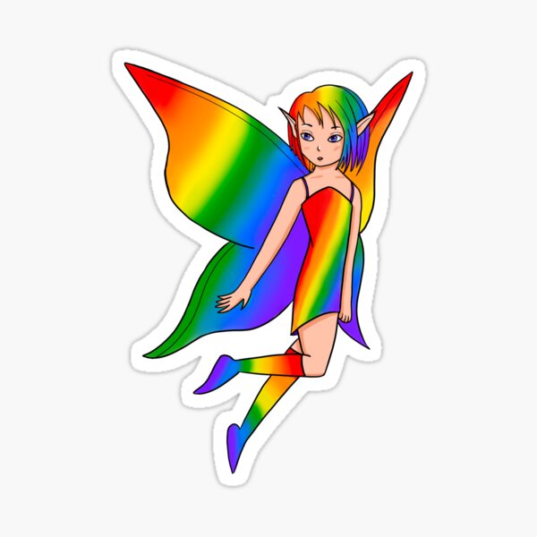 Item preview, Rainbow Fairy Sticker (Version 4) designed and sold by ArtbyDannyGavin.