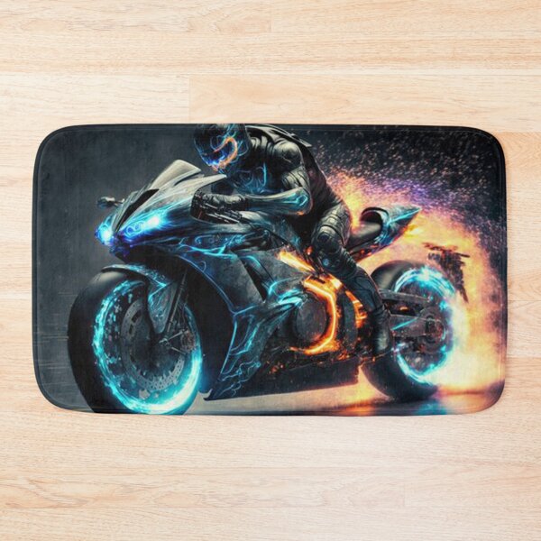 Item preview, motorcycle racing fire bike design designed and sold by FastWearGear.