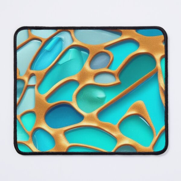 Item preview, Abstract Blue and Gold Inlay designed and sold by calibrit.