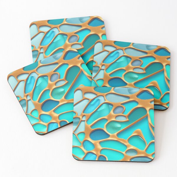 Item preview, Abstract Blue and Gold Inlay designed and sold by calibrit.