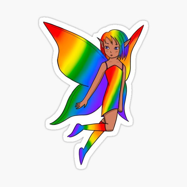 Item preview, Rainbow Fairy Sticker (Version 2) designed and sold by ArtbyDannyGavin.