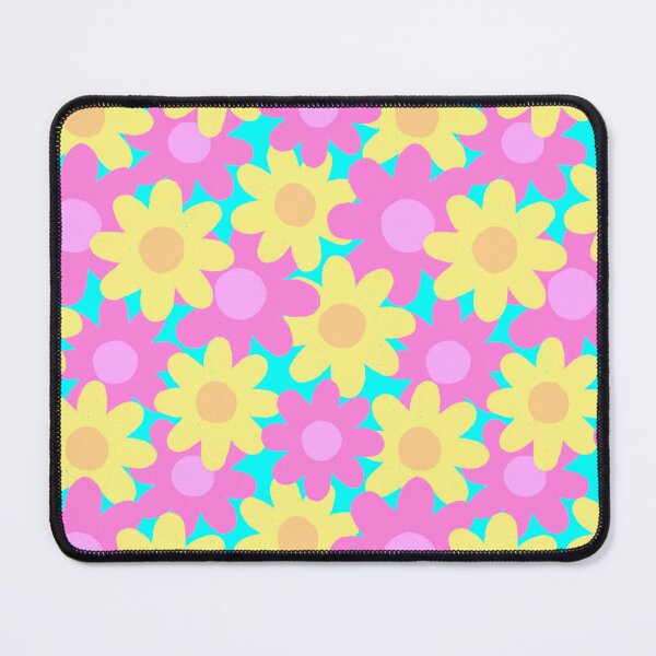 Item preview, Yellow and Pink Spring Flower Pattern designed and sold by AlwaysBeColoring.