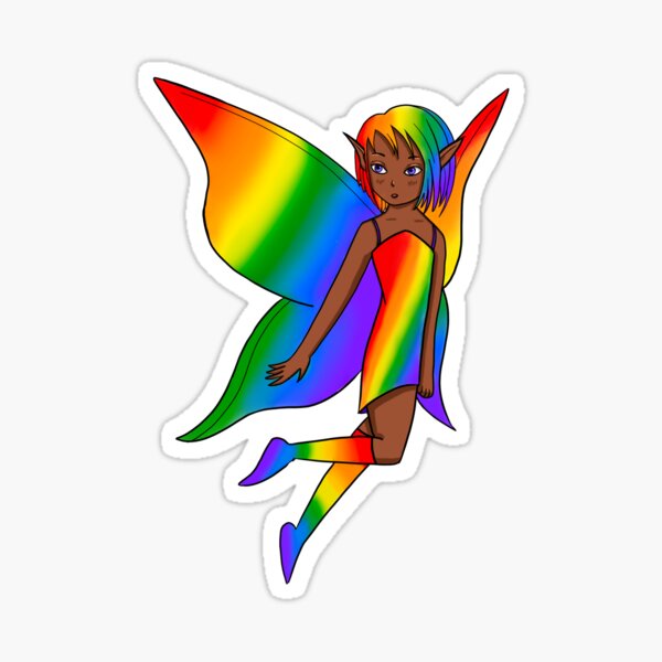 Item preview, Rainbow Fairy Sticker (Version 1) designed and sold by ArtbyDannyGavin.