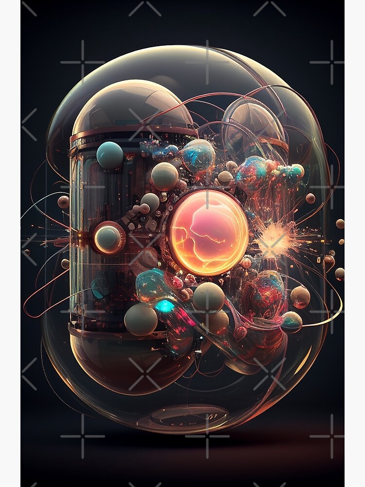 Disover Colliding Atoms Premium Matte Vertical Poster