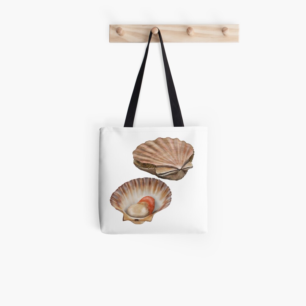 scallop tote bag