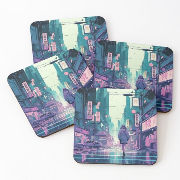 Item preview, Calle japonesa Cyberpunk City Tokyo Girl Streetwear designed and sold by Aurora Hues.