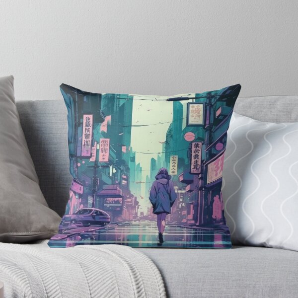 Item preview, Calle japonesa Cyberpunk City Tokyo Girl Streetwear designed and sold by Aurora Hues.