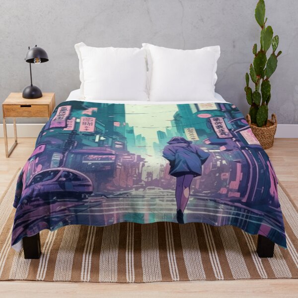 Item preview, Calle japonesa Cyberpunk City Tokyo Girl Streetwear designed and sold by Aurora Hues.