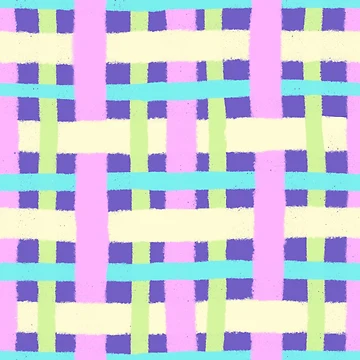 Artwork thumbnail, Cute Hand Drawn Spring Plaid Pattern by AlwaysBeColoring