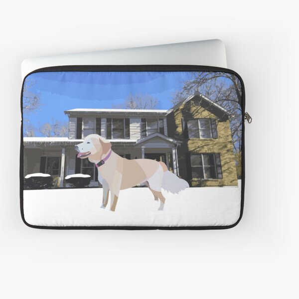 Golden Retriever in the Snow Laptop Sleeve
