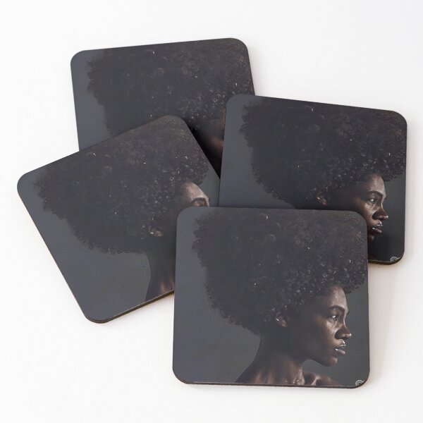 Item preview, Dark Skinned Black Woman with Afro AI designed and sold by MY HAPPY PLACE .