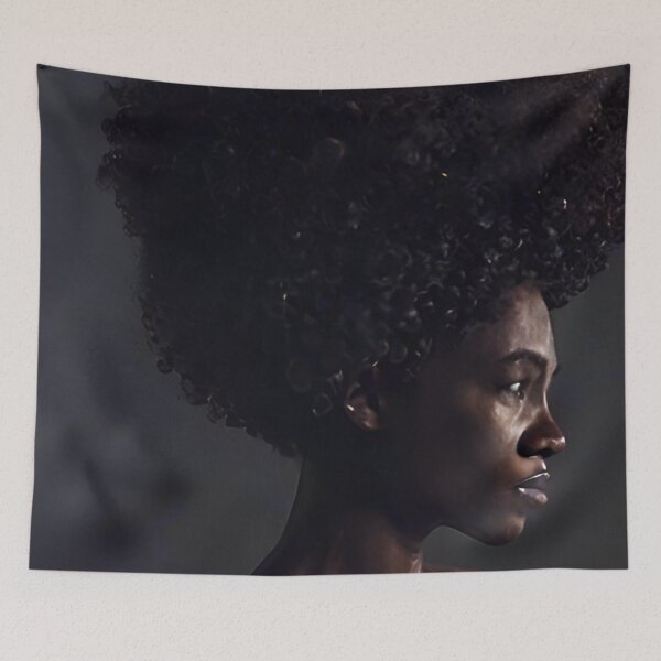 Item preview, Dark Skinned Black Woman with Afro AI designed and sold by MY HAPPY PLACE .