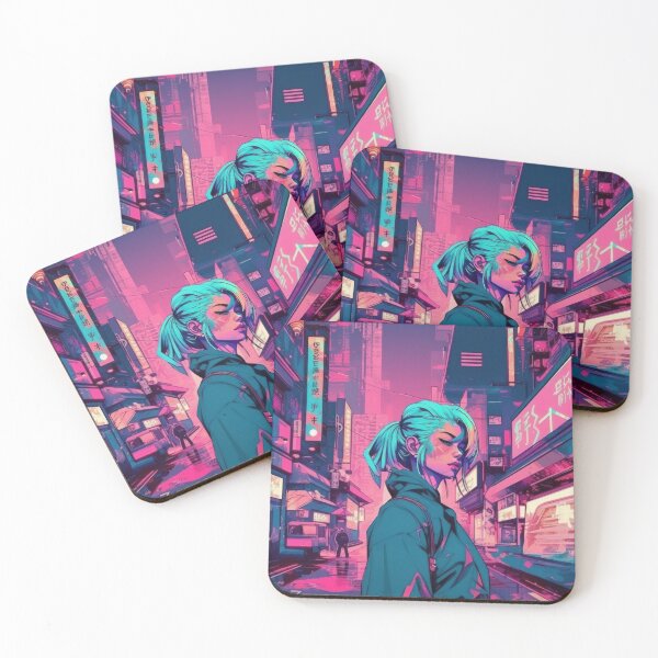 Item preview, Calle japonesa Cyberpunk City Tokyo Girl Streetwear designed and sold by Aurora Hues.
