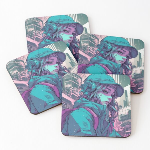Item preview, Calle japonesa Cyberpunk City Tokyo Girl Streetwear designed and sold by Aurora Hues.