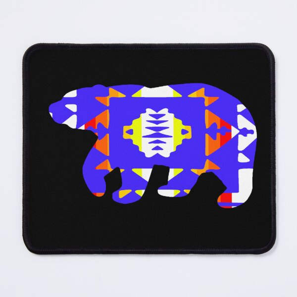 Item preview, Blue / Fire Color / White Native Print Bear designed and sold by JMWCD.