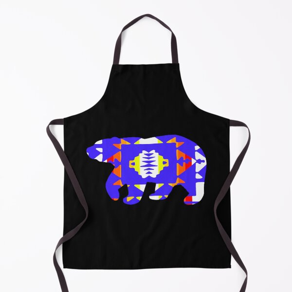 Item preview, Blue / Fire Color / White Native Print Bear designed and sold by JMWCD.
