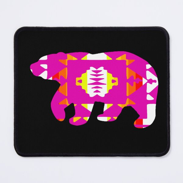 Item preview, Pink / Fire Color / White Native Print Bear designed and sold by JMWCD.