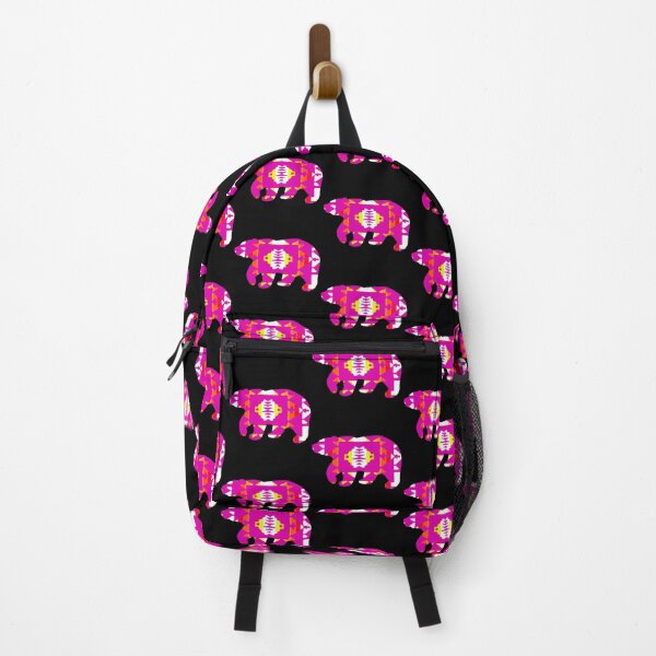Item preview, Pink / Fire Color / White Native Print Bear designed and sold by JMWCD.