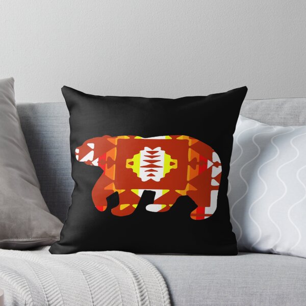 Item preview, Dark Red / Fire Color / White Native Print Bear designed and sold by JMWCD.