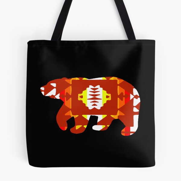 Item preview, Dark Red / Fire Color / White Native Print Bear designed and sold by JMWCD.