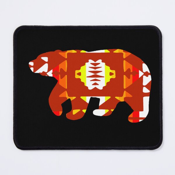 Item preview, Dark Red / Fire Color / White Native Print Bear designed and sold by JMWCD.