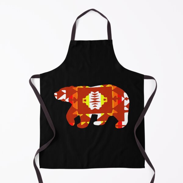 Item preview, Dark Red / Fire Color / White Native Print Bear designed and sold by JMWCD.
