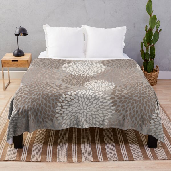 Item preview, Abstract Floral Grayish Brown Cream designed and sold by Ale's Art.