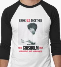 Camiseta ¾ bicolor para hombre Shirley Chisholm para presidente