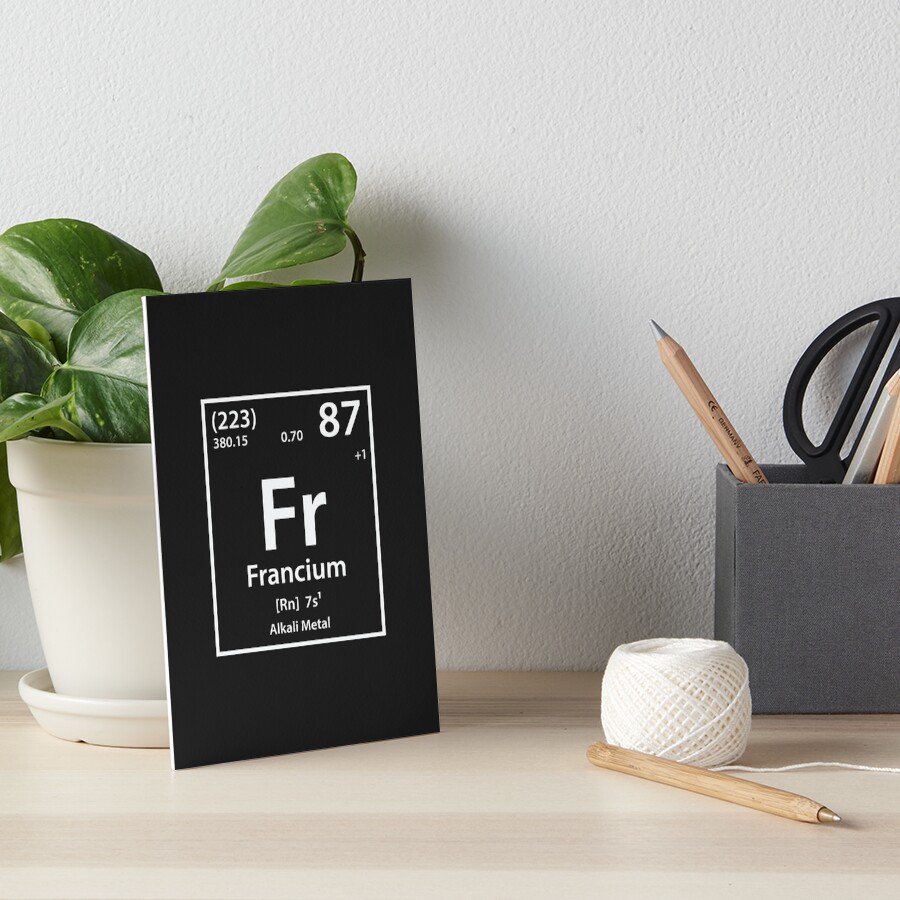 Francium Element Art Board Print