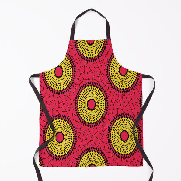 Item preview, African Wax Print - Red, Yellow, Black Batik designed and sold by Gladys Gordon.