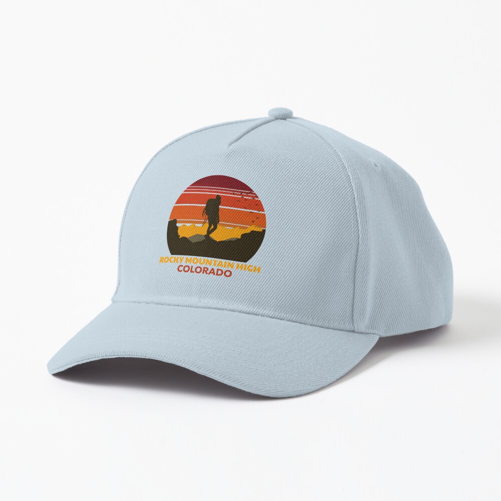 John Denver Mountain Music Hat- Distressed Sky Blue Snapback