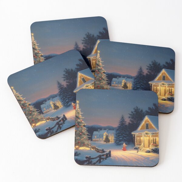 Item preview, Snowy Serene Christmas Landscape on a Winter Evening designed and sold by Zeph1.