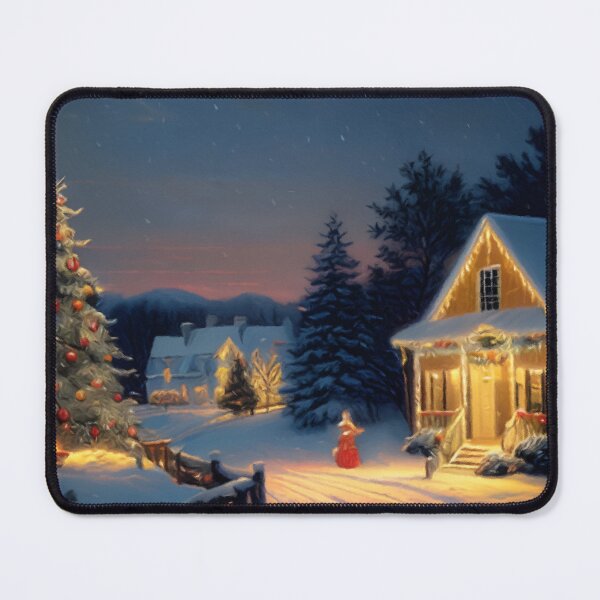 Item preview, Snowy Serene Christmas Landscape on a Winter Evening designed and sold by Zeph1.