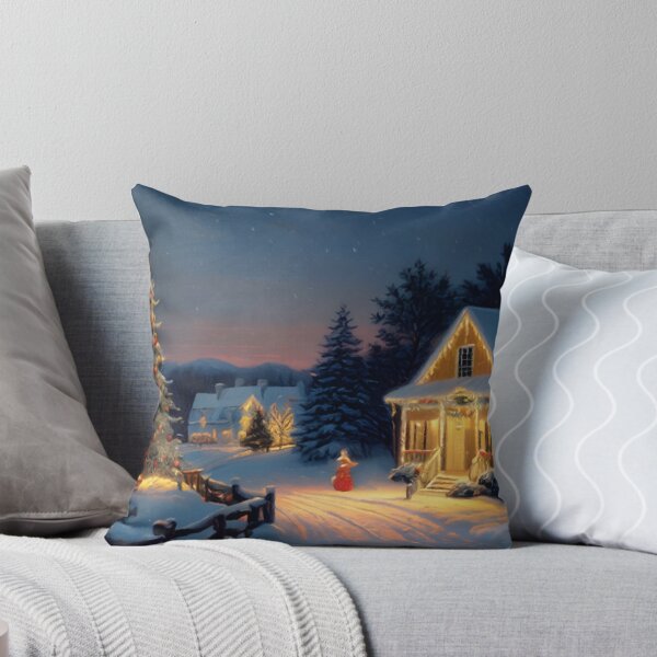 Item preview, Snowy Serene Christmas Landscape on a Winter Evening designed and sold by Zeph1.