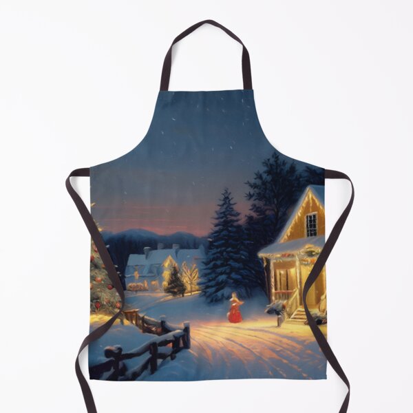 Item preview, Snowy Serene Christmas Landscape on a Winter Evening designed and sold by Zeph1.