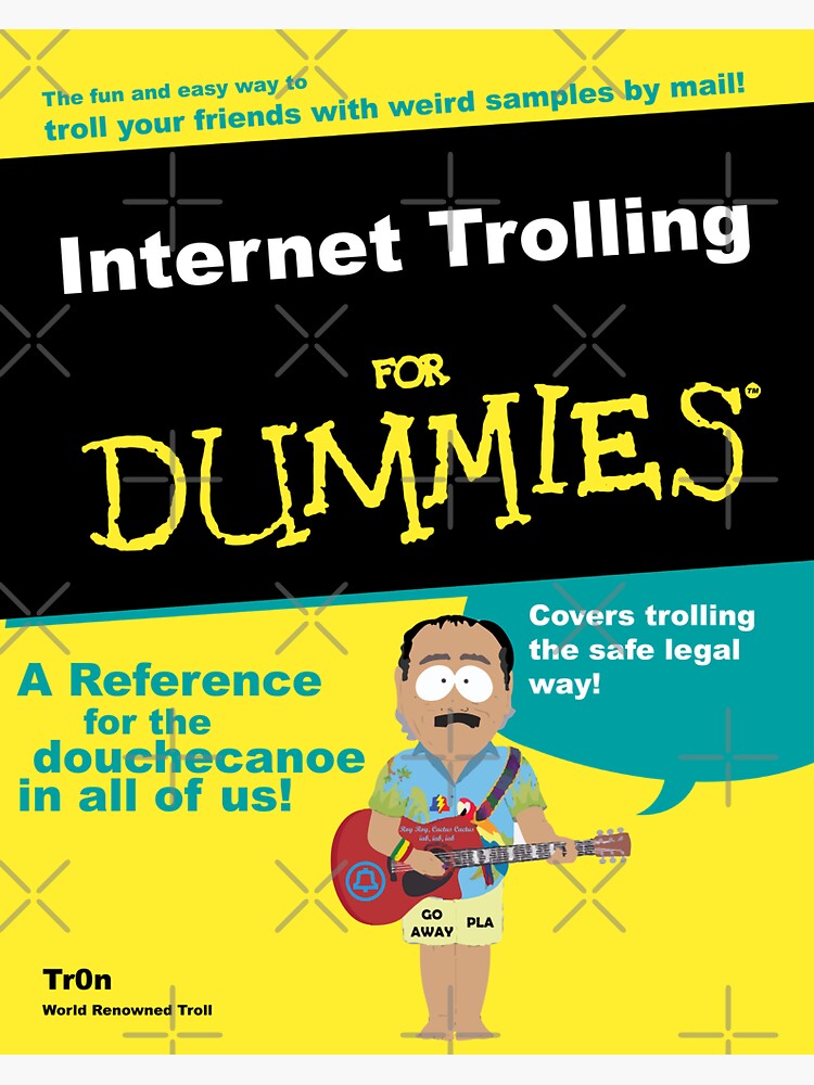 Internet Trolling for Dummies" Sticker for Sale by telecomarchiver