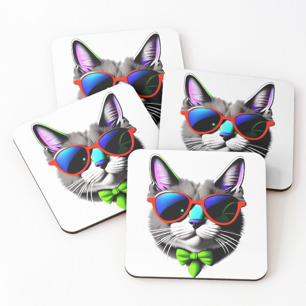 Item preview, kitten with glasses designed and sold by elijam.