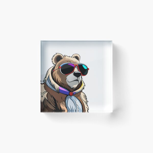 Item preview, bear with glasses designed and sold by elijam.