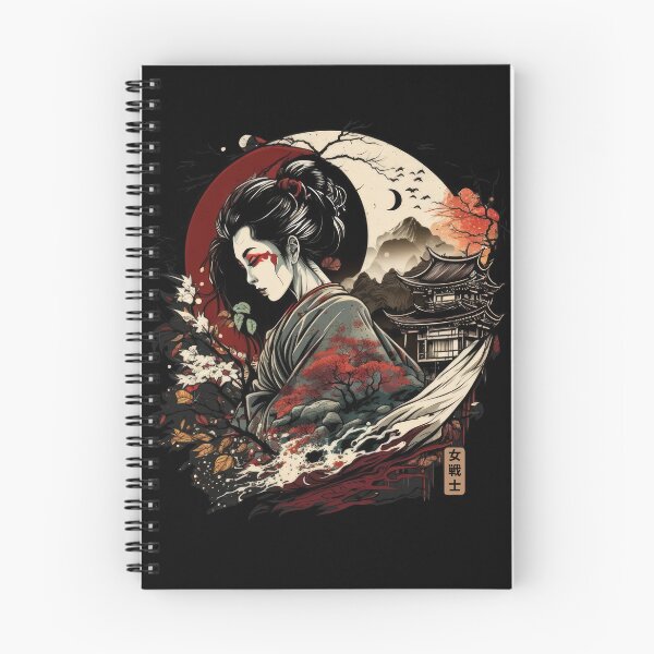 Item preview, Warrioress Marches Through A Red Grove Japanese Ink  designed and sold by SamuraiSwords.