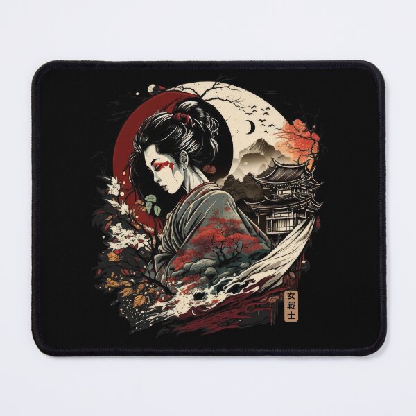 Item preview, Warrioress Marches Through A Red Grove Japanese Ink designed and sold by SamuraiSwords.