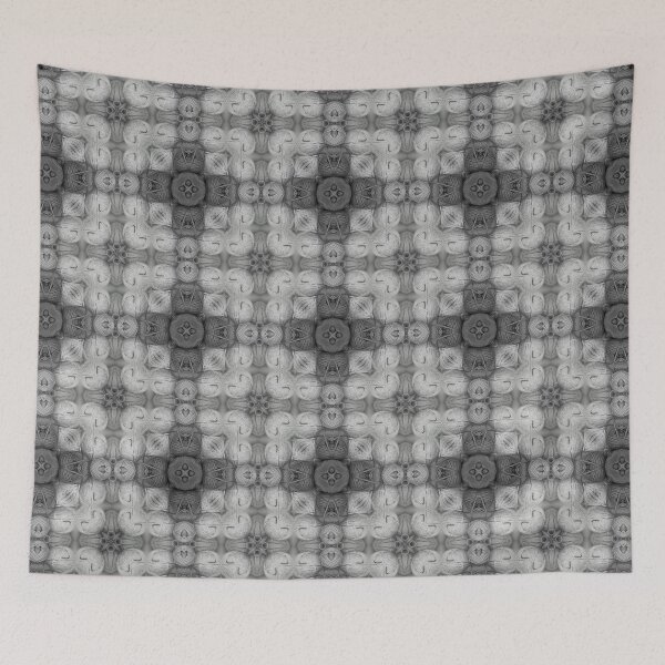 Artikelvorschau, Black and White Yarn Kaleidoscope Pattern 3 entworfen und verkauft von Swabcraft.