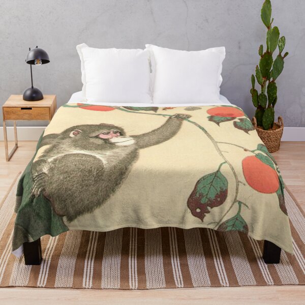 Item preview, Monkey Wasp Persimmon - Ohara Koson designed and sold by NineVi.