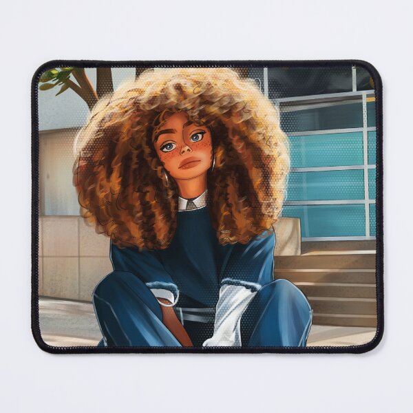 Item preview, Afro curly hair girl designed and sold by StarlevelArt.