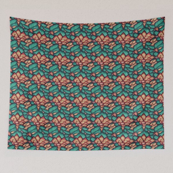Item preview, Lotus flower pixel art pattern designed and sold by paulstamp.