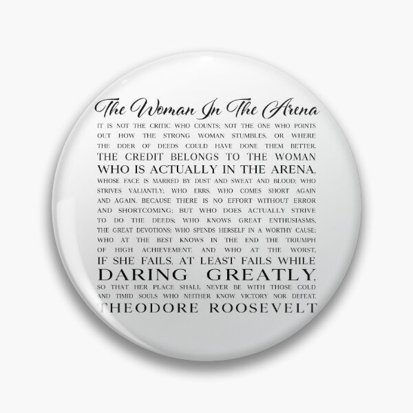 Item preview, The Woman in the Arena - The Man in the Arena Daring Greatly Quote with She/Her Pronouns - Gifts and Inspiration for Strong Women designed and sold by EKartPrints.