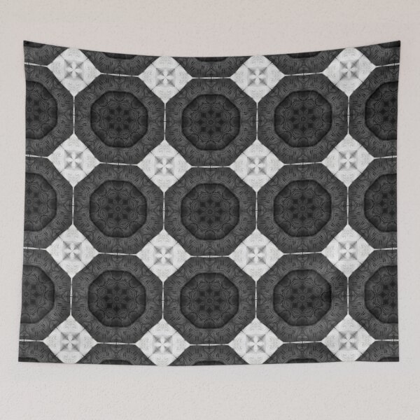 Item preview, Black and White Yarn Kaleidoscope Pattern 20 designed and sold by Swabcraft.