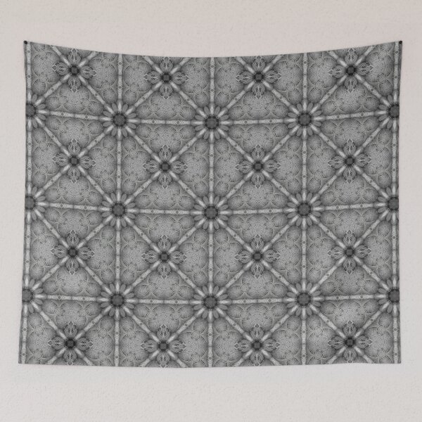 Item preview, Black and White Yarn Kaleidoscope Pattern 27 designed and sold by Swabcraft.