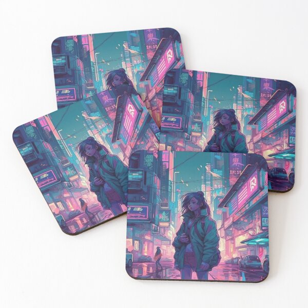 Item preview, Calle japonesa Cyberpunk City Tokyo Girl Streetwear designed and sold by Aurora Hues.