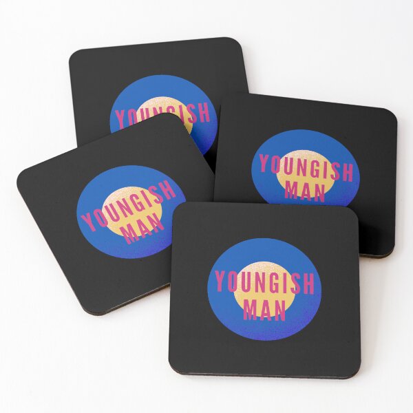 Item preview, Youngish Man badge,  Belinda Blinked, Rocky Flintstone designed and sold by SelfrontStudios.