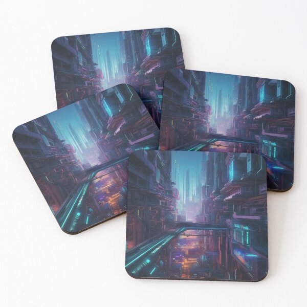 Item preview, Cyberpunk City Futuristic Tokyo Fantasy designed and sold by Aurora Hues.